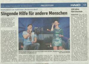 Hallo-Artikel: Benefiz-Konzert der Taufkirchner